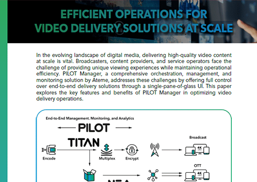 EFFICIENT OPERATIONS FOR VIDEO DELIVERY SOLUTIONS AT SCALE