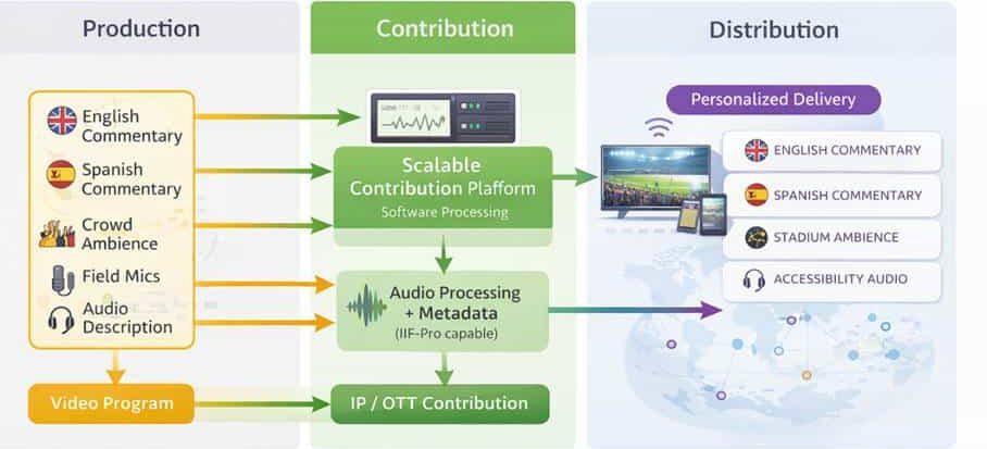 Scalable Audio Contribution Workflow